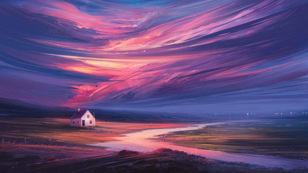 Un coucher de soleil champêtre de rêve - Alena Aenami