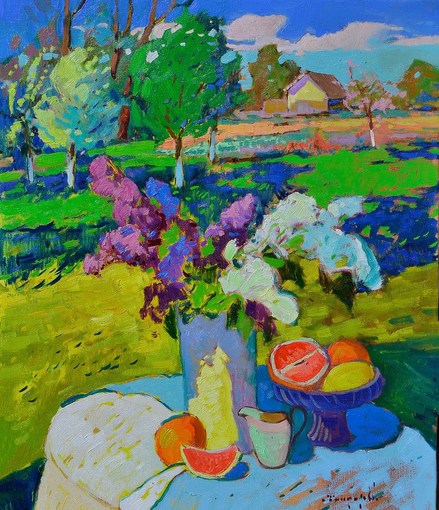 Nature morte au jardin printanier - Alexander Shandor