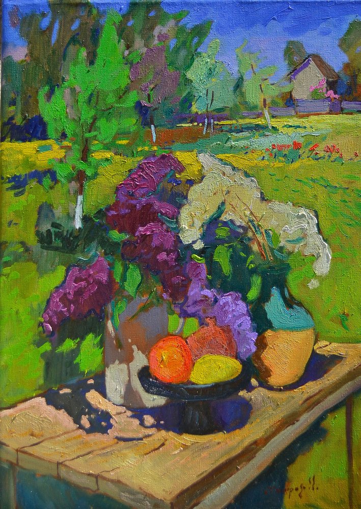 Nature morte dans un jardin en fleurs de lilas - Alexander Shandor
