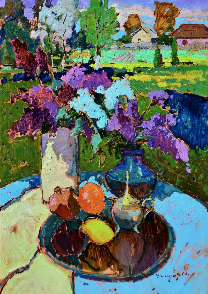 Nature morte estivale aux couleurs vives : lilas - Alexander Shandor