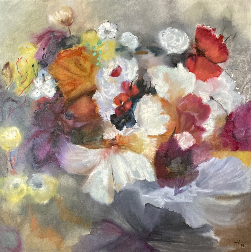 Abstrait floral éclatant - Alexandra Higgins