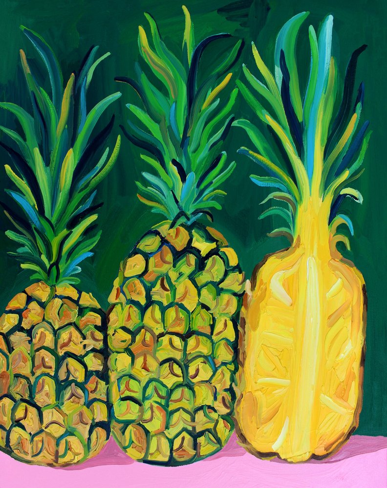 Des ananas tropicaux aux couleurs vives - Alice Straker