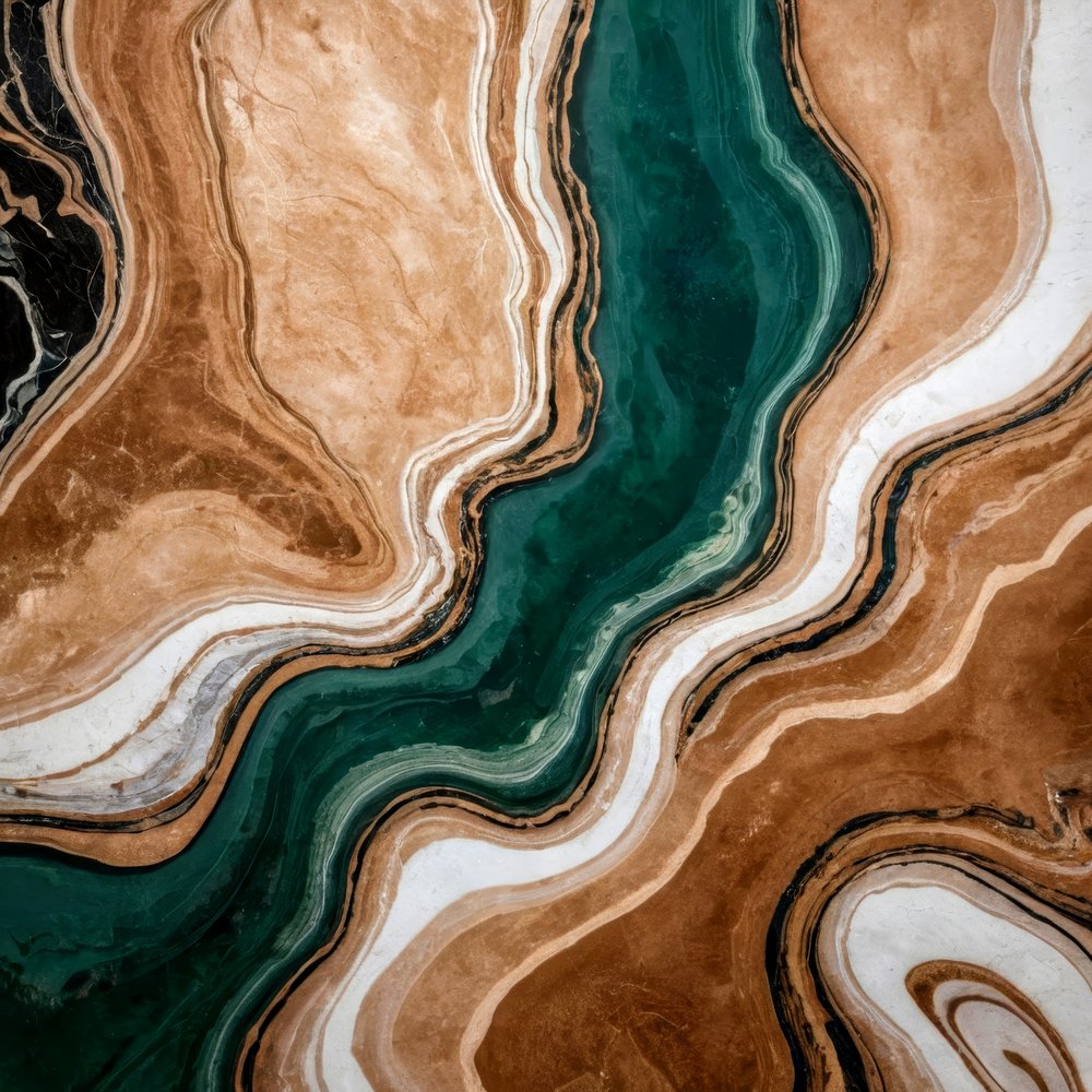 Marbre agate émeraude - Alpenglow Workshop