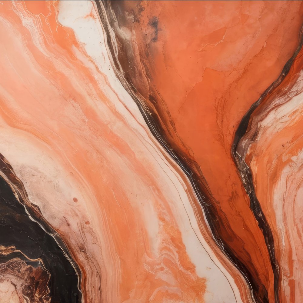 Marbre orange fluide - Alpenglow Workshop