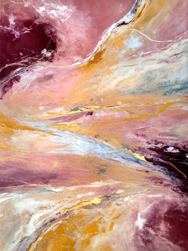 Abstrait fluide en or rose - Alpenglow Workshop