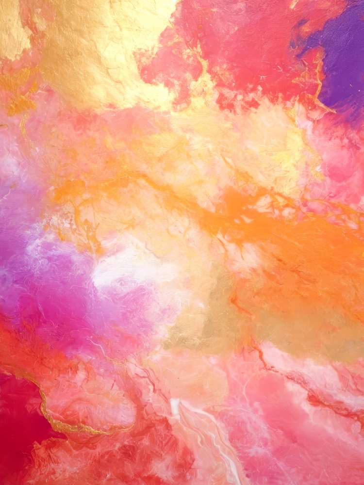 Flux abstrait rose doré - Alpenglow Workshop