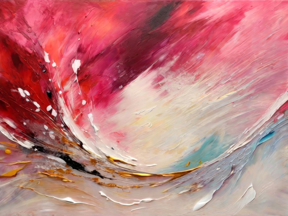 Rouge, rose, fluide, abstrait - Alpenglow Workshop