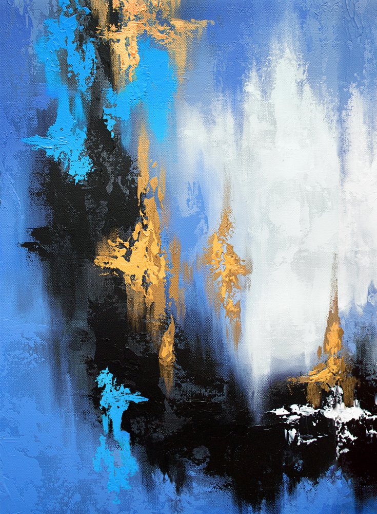 Bleu dynamique et or - Alyson Storms