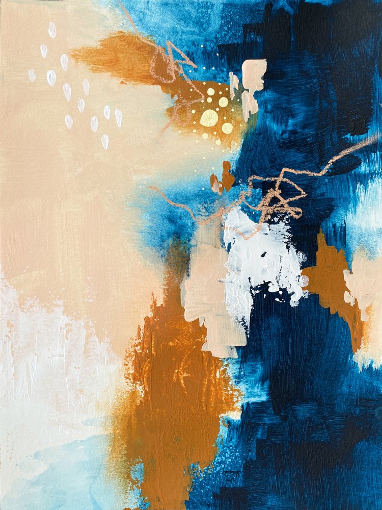 Bleu dynamique et or - Alyson Storms