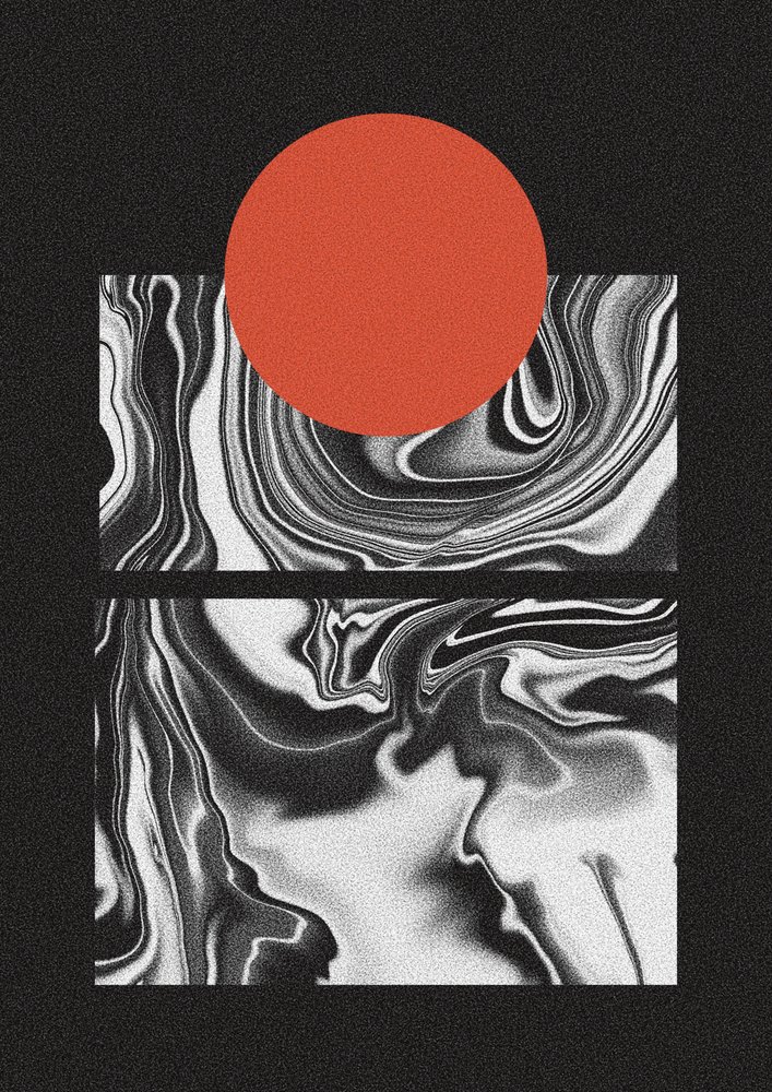 Flux de marbre « Soleil rouge » - Amy Louise Baker