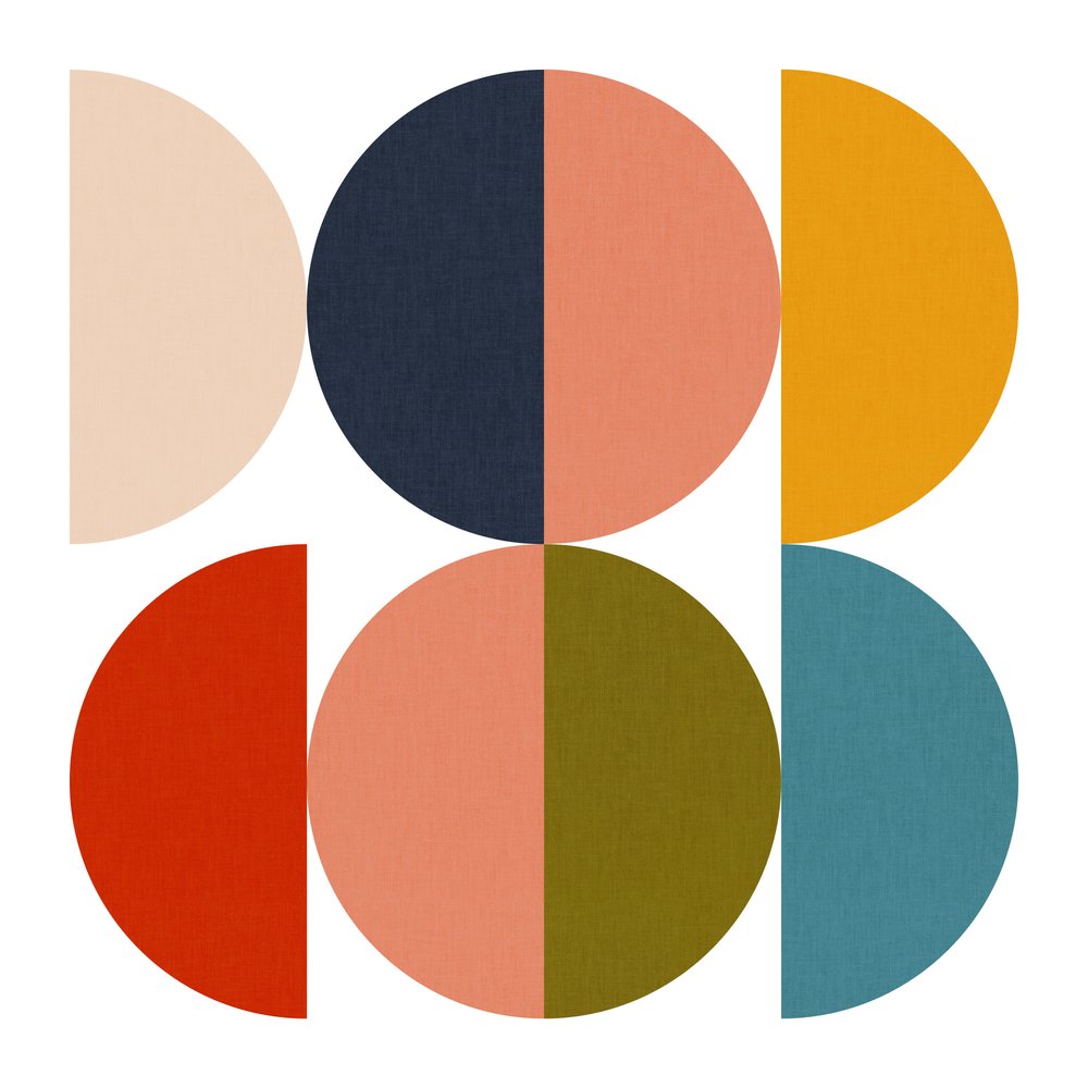 Jeu de couleurs géométrique du milieu du siècle 1 - Ana Rut Bre