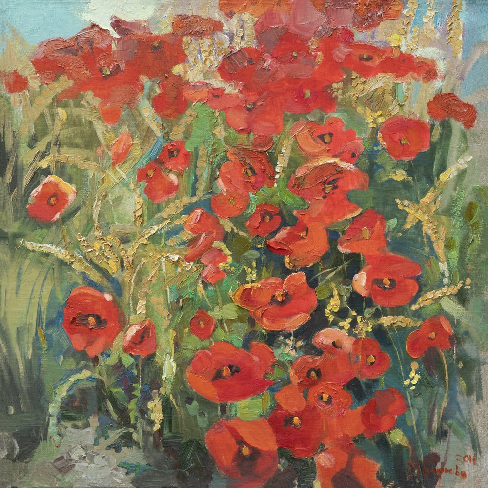 Champ de pavots en été - Anastasiia Grygorieva