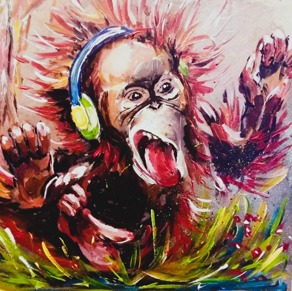 Orang-outan et musique entraînante - Anda Bieza