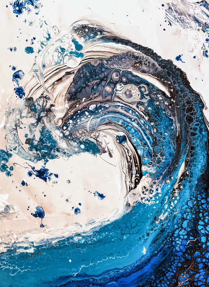 Abstrait « Vague océanique » - Anda Bieza