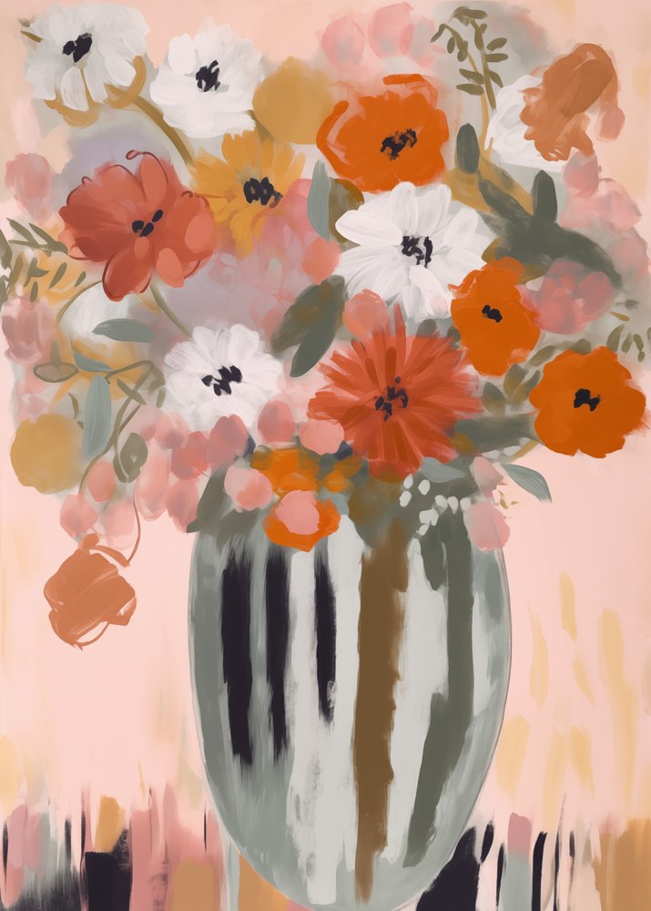 Bouquet de fleurs à la manière d