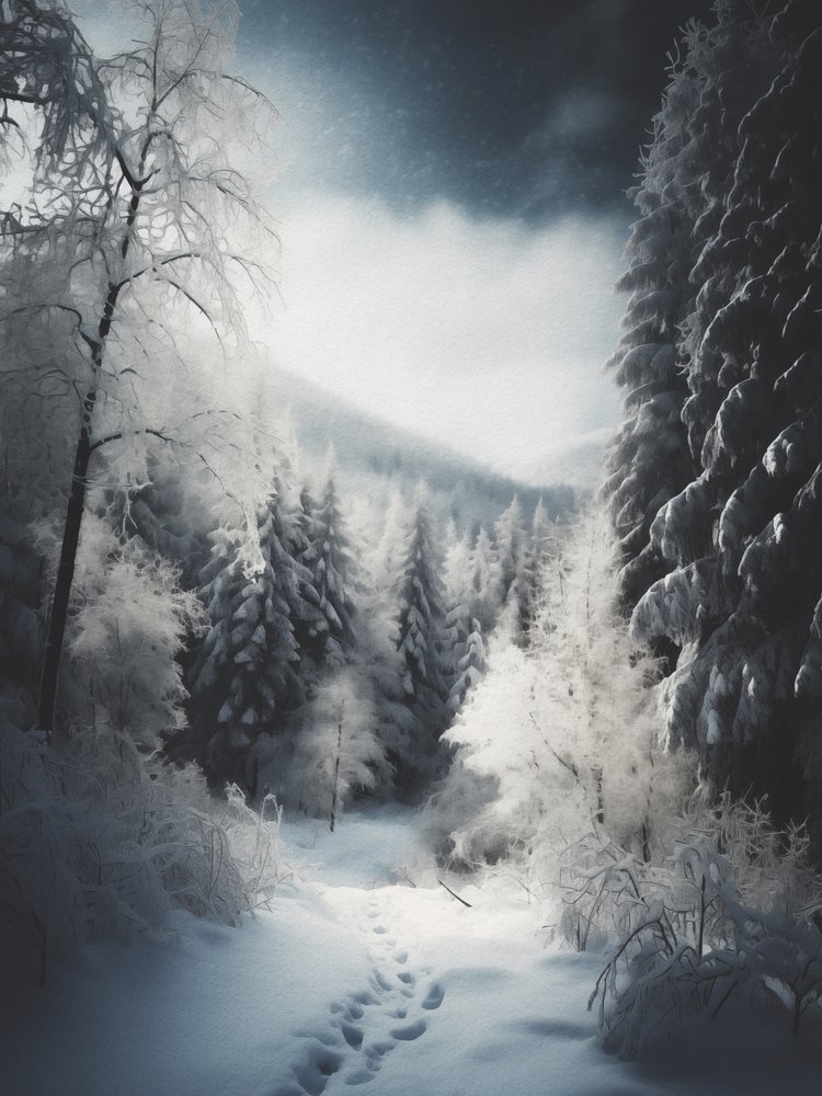 Sentier dans la forêt enneigée - Andreas Magnusson