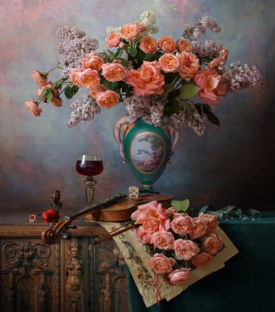 Roses romantiques et violon - Andrey Morozov