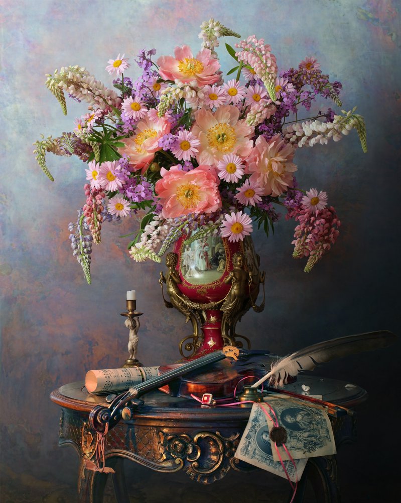 Musique rétro et fleurs - Andrey Morozov