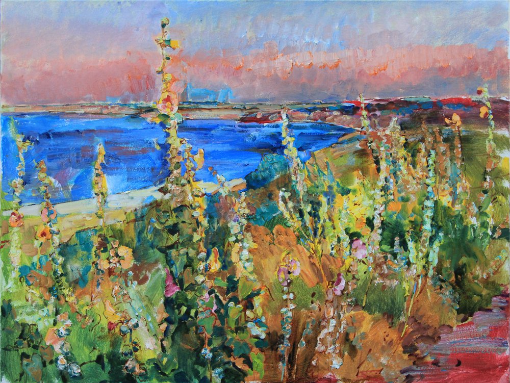Coucher de soleil sur les fleurs du littoral - Andrii Kutsachenko