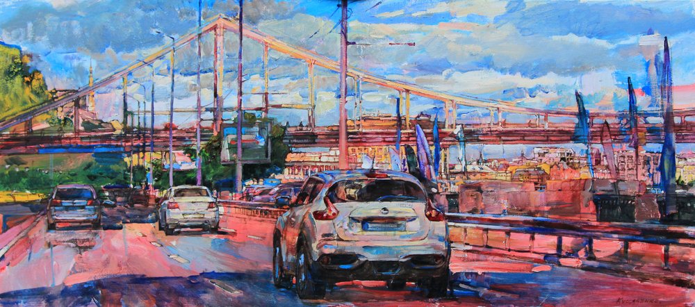 Le pont de la ville animée - Andrii Kutsachenko