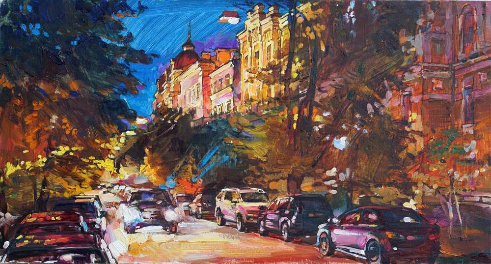 Une nuit animée en ville - Andrii Kutsachenko