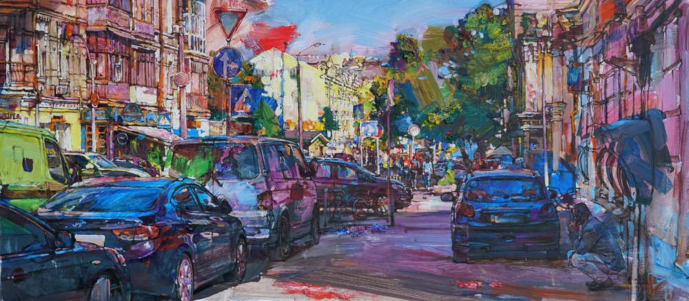 Une rue animée en ville - Andrii Kutsachenko