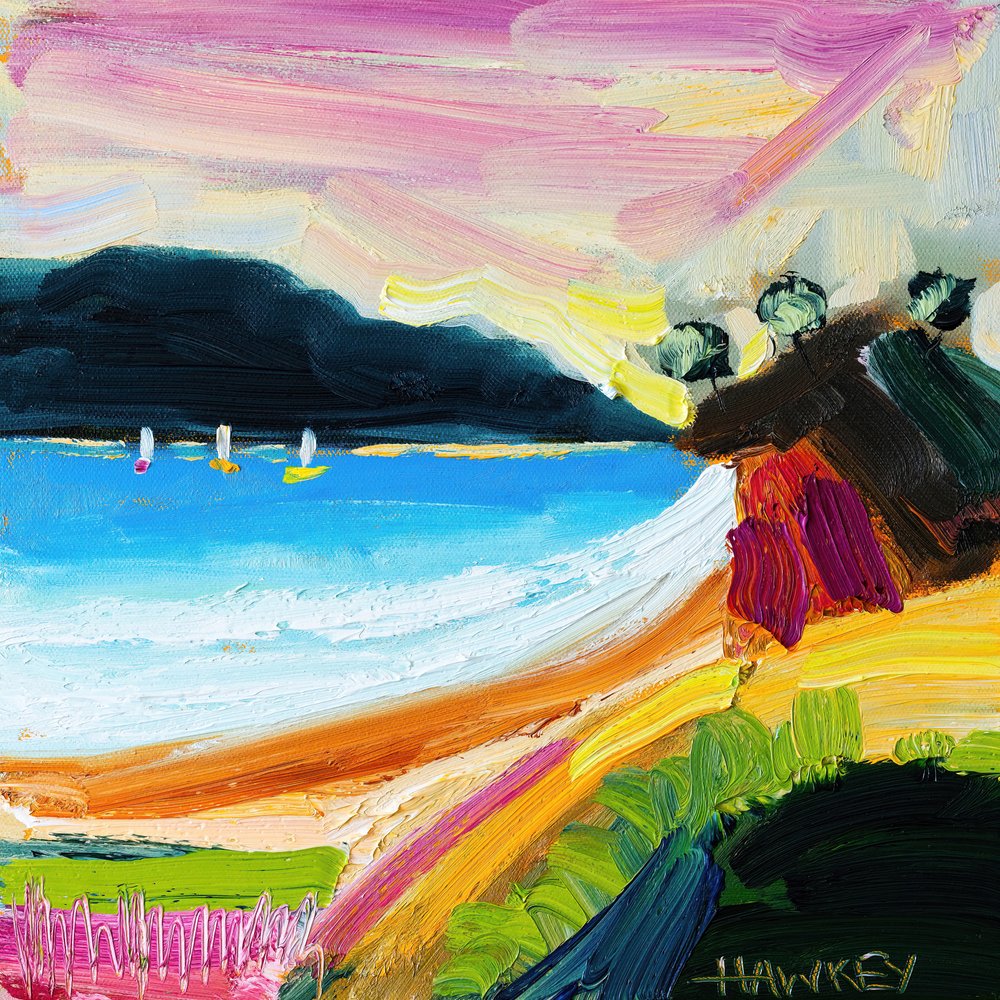 Paysage de plage haut en couleur - Angela Hawkey