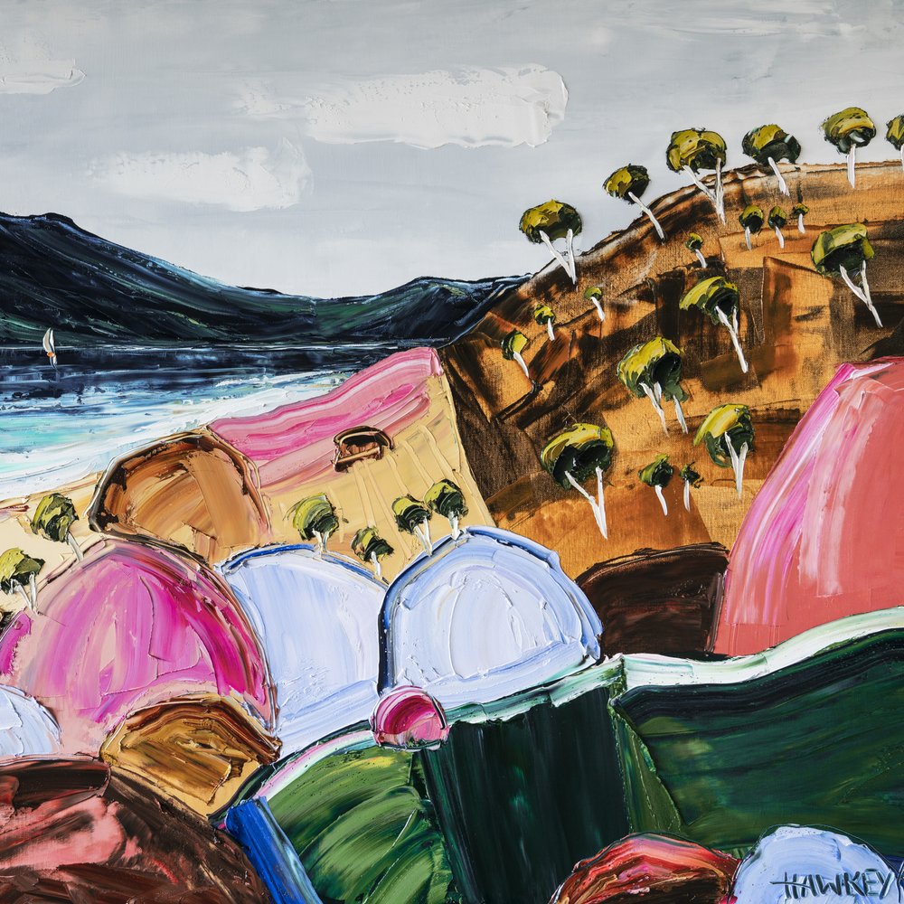 Paysage côtier haut en couleur - Angela Hawkey
