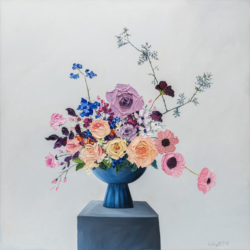 Bouquet aux tons pastel bleus - Angela Hawkey
