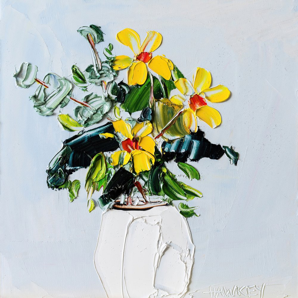 Fleurs aux couleurs vives en impasto - Angela Hawkey
