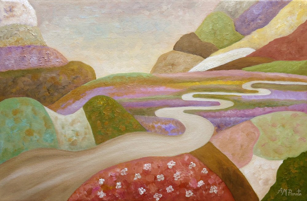 Un sentier sinueux et coloré - Angeles M. Pomata