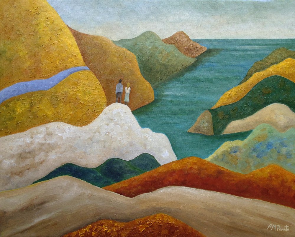 Un couple admirant la vue sur la côte - Angeles M. Pomata