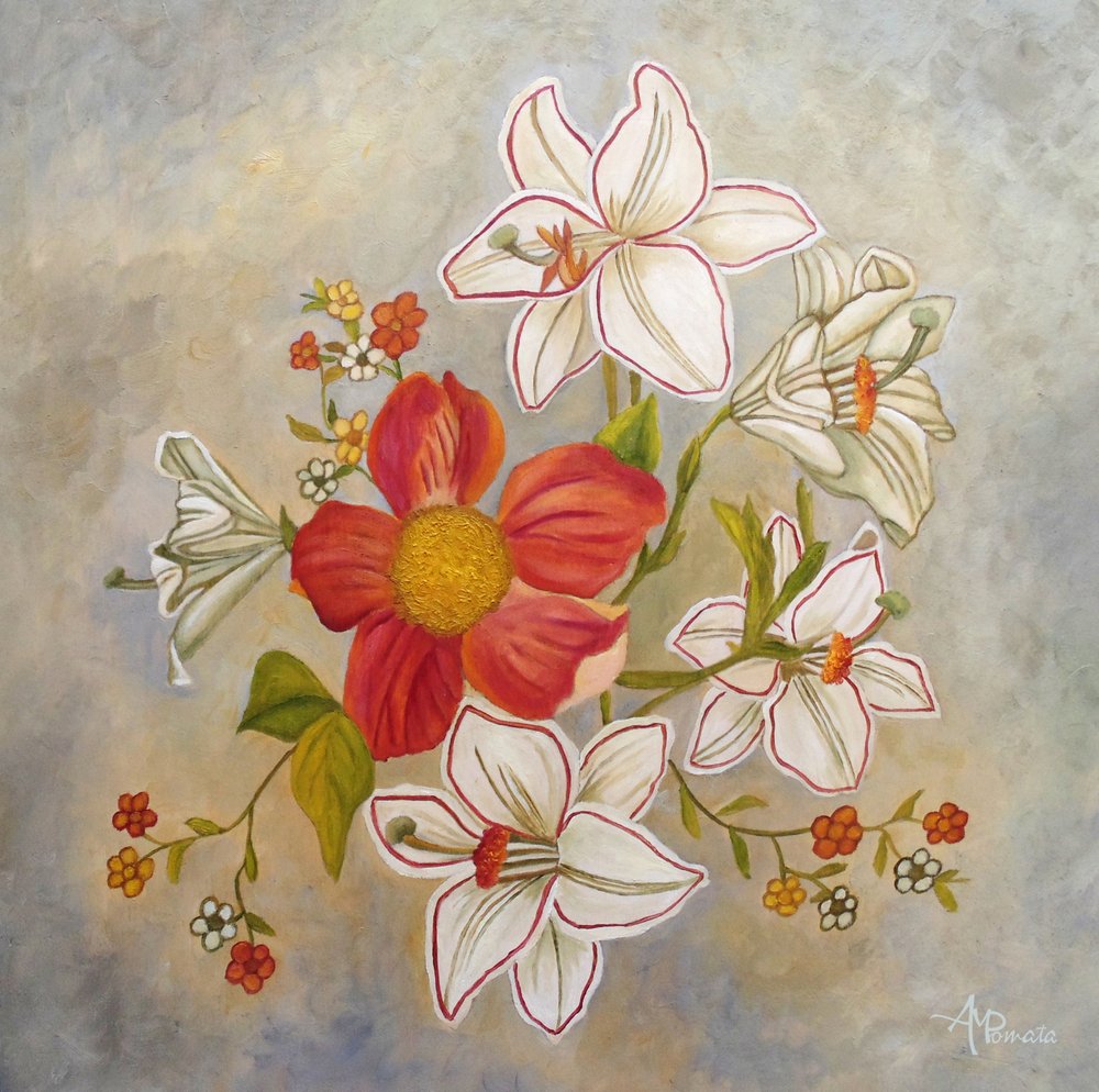 Élégants lys blancs - Angeles M. Pomata