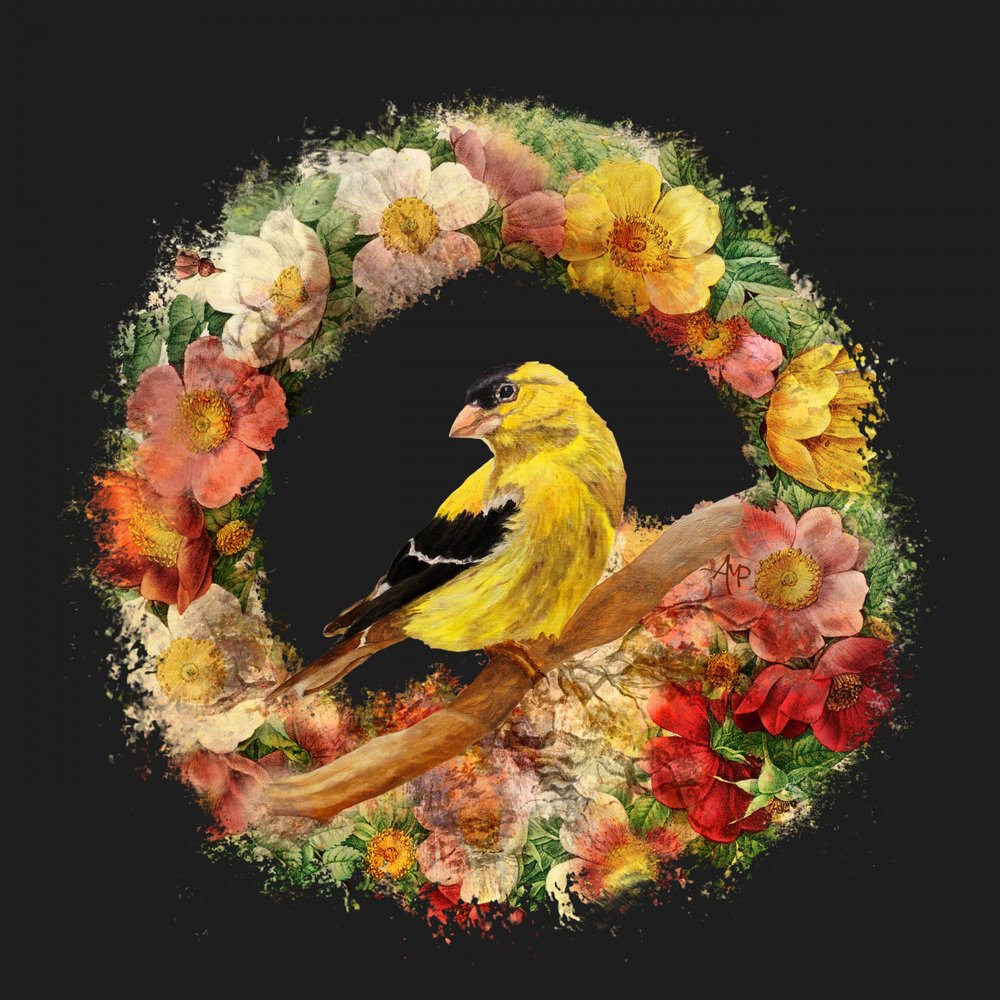Couronne florale « Goldfinch » - Angeles M. Pomata