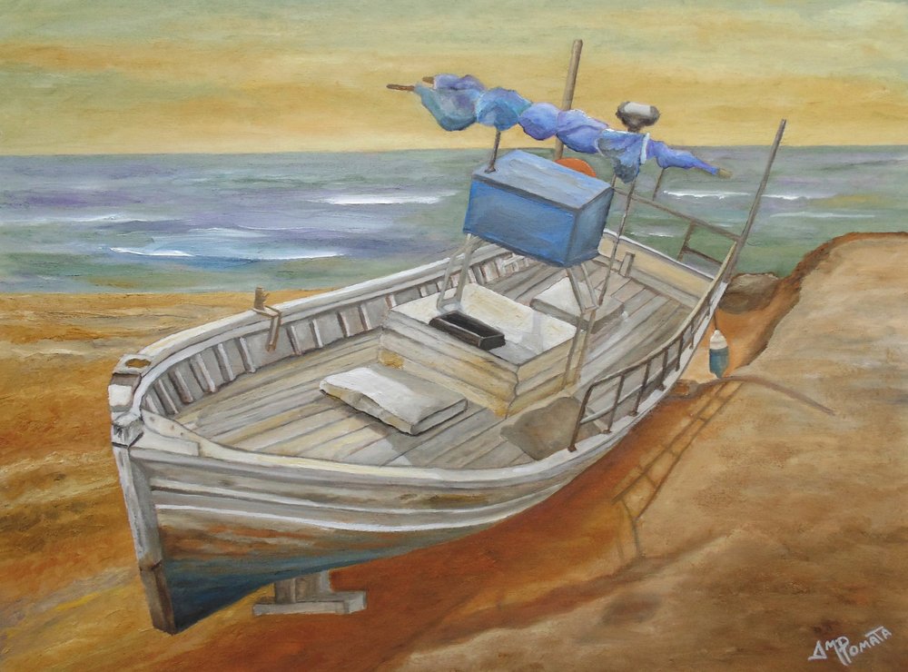 Bateau échoué, style rustique - Angeles M. Pomata