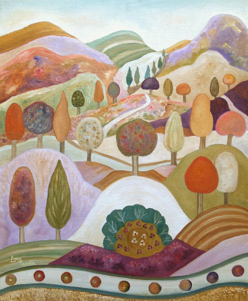 Paysage automnal fantaisiste - Angeles M. Pomata