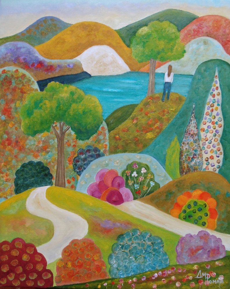 Le chemin sinueux menant au lac - Angeles M. Pomata