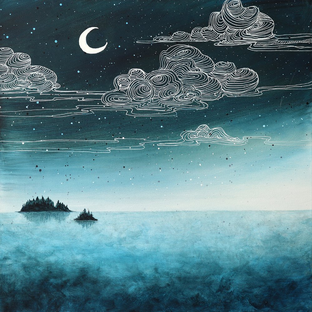 Une nuit au clair de lune sur l