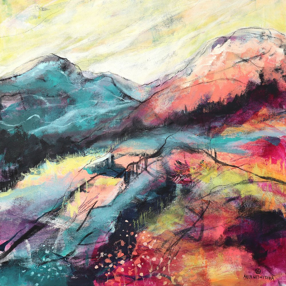 Paysage montagneux éclatant - Ania Witwitzka