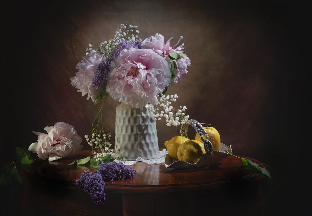 Pivoines et citrons élégants - Anna Qu
