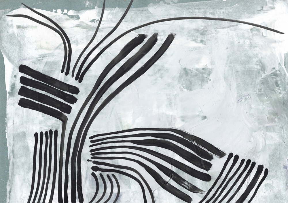 Lignes noires dynamiques - Annick