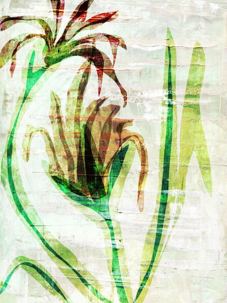 Fleurs de jardin en superposition - Annick