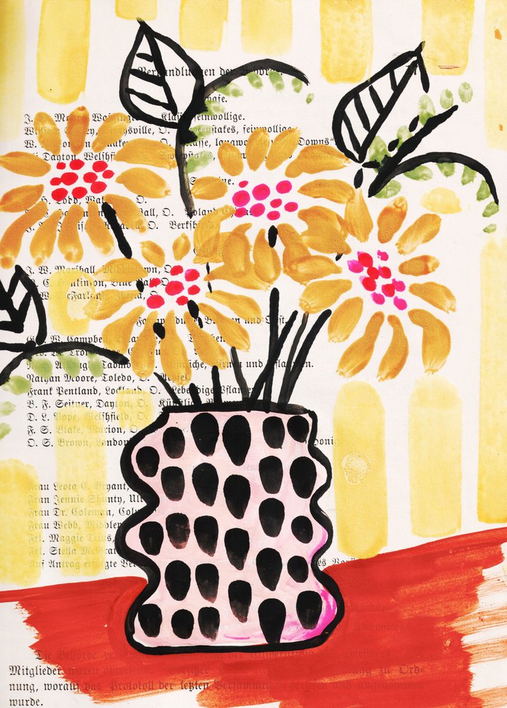 Vase floral ludique - Annick