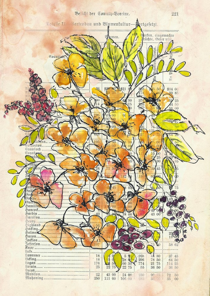 Document floral vintage - Annick