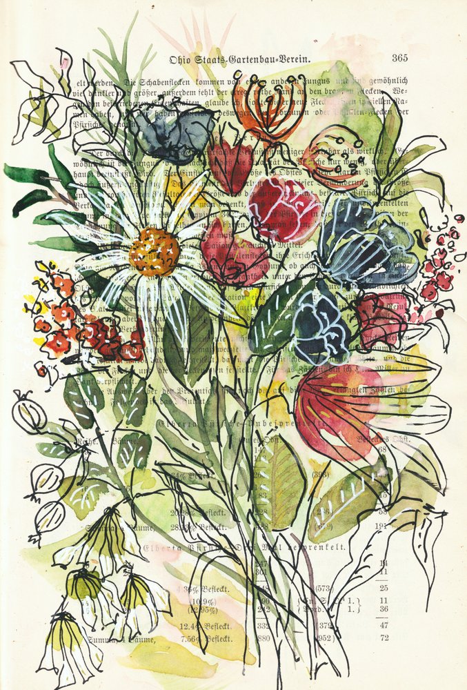 Esquisse florale à l