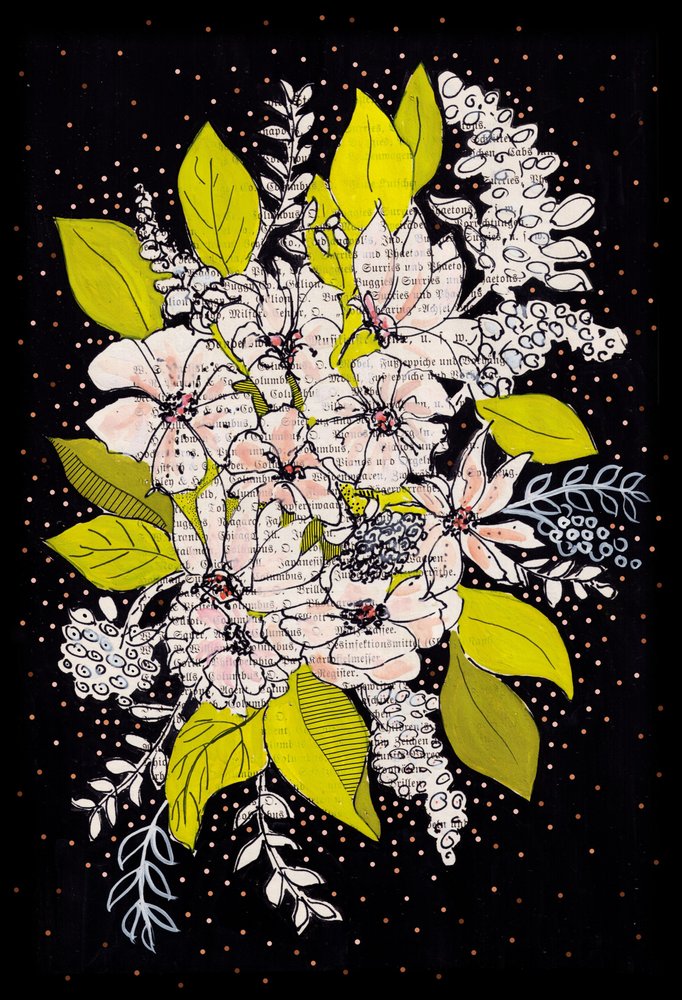 Bouquet floral fantaisiste - Annick