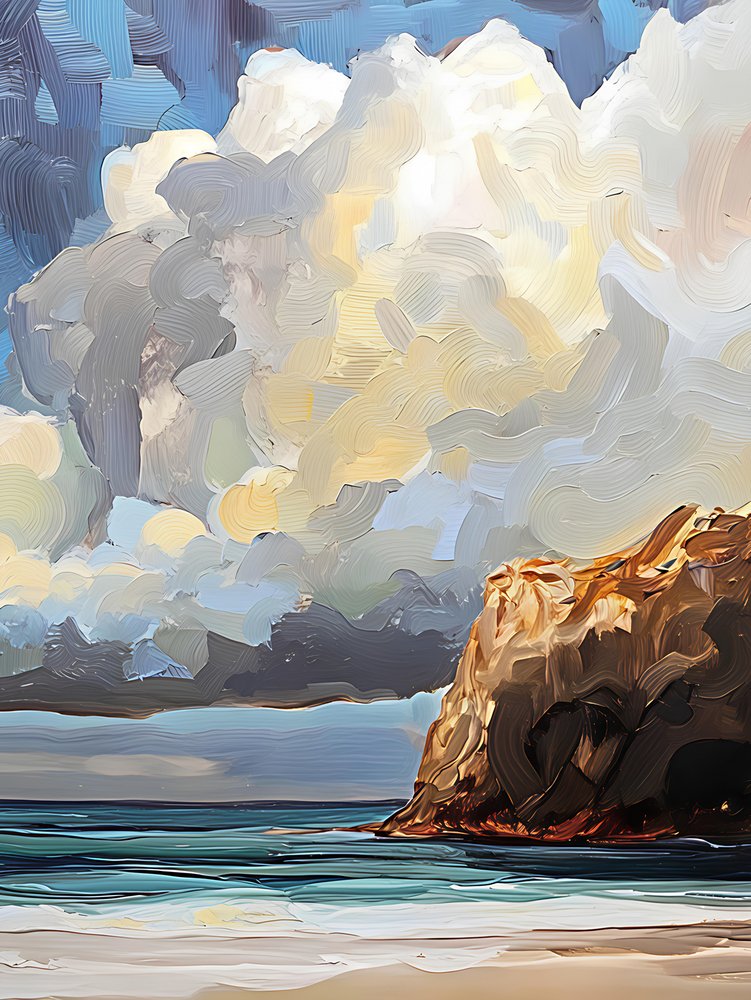 Nuages spectaculaires au bord de la mer - Avanesova Elena