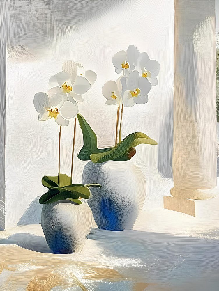 Élégantes orchidées blanches - Avanesova Elena
