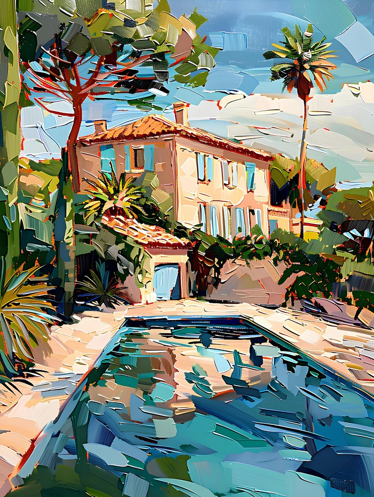 Une maison au bord de la piscine - Avanesova Elena