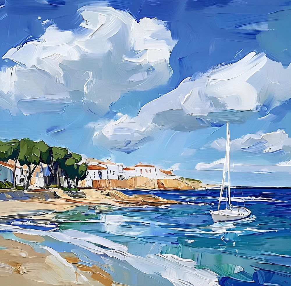 Voilier de plage méditerranéen - Avanesova Elena